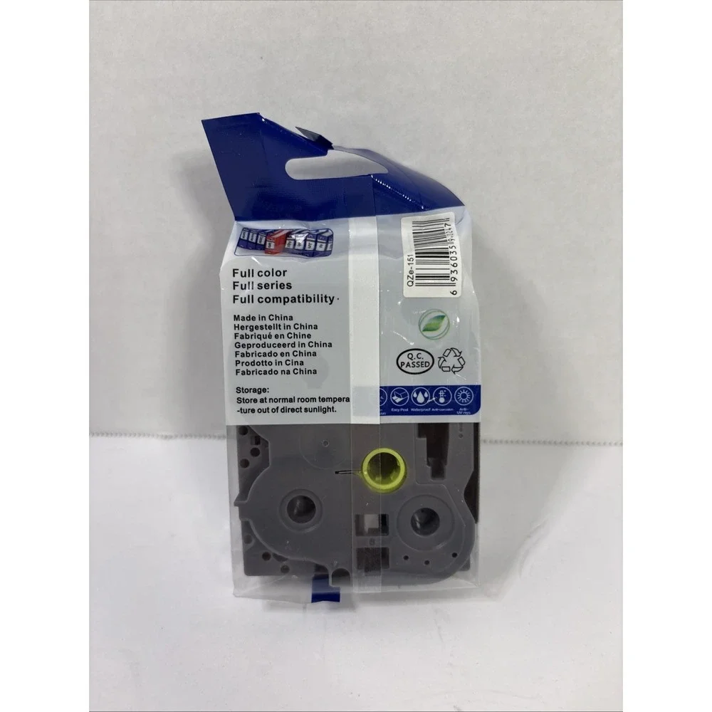 Laminated Label Tape QZE-151 24mm Black on Clear P-Touch Cassette